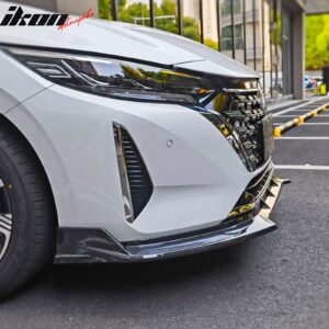 For 24-25 Nissan Sentra IKON Front Bumper Lip Spoiler PP Carbon Fiber Print 3PCS - Image 5
