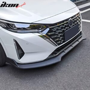 Fits 24-25 Nissan Sentra IKON Style Front Bumper Lip Spoiler PP Matte Black 3PCS - Image 3