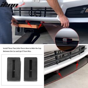 Fits 13-22 Nissan Sentra Front Bumper Lip Spoiler 3PC PP Splitter Matte Black - Image 5