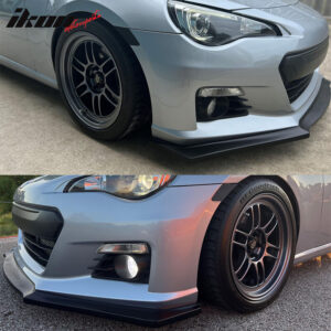 Fits 13-16 Subaru BRZ IKON Style Front Bumper Lip Spoiler Unpainted Black PU - Image 4