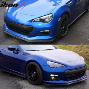 Fits 13-16 Subaru BRZ CS Style Front Bumper Lip Spoiler Kit Unpainted Black PU - Image 3