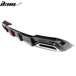 Fits 18-22 Honda Accord Hybrid LED Rear Bumper Lip Diffuser Spoiler Gloss Black - Image 4