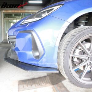Fits 22-25 Subaru BRZ IKON V4 Style Front Bumper Lip Spoiler Splitter Chin PU - Image 3