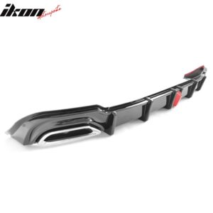 Fits 18-22 Honda Accord Hybrid LED Rear Bumper Lip Diffuser Spoiler Gloss Black - Image 5