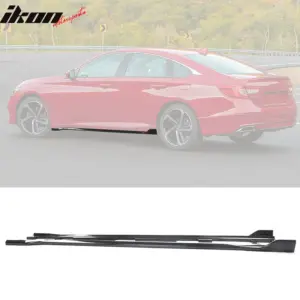 Fits 18-22 Honda Accord IKON Style 2PCS Side Skirts Extension Carbon Fiber Print - Image 6