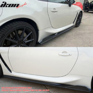 Fits 22-26 Toyota GR86/Subaru BRZ IKON V2 Style Side Skirts Gloss Black ABS - Image 3