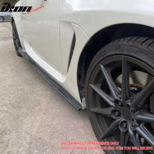 Fits 22-26 Toyota GR86/Subaru BRZ IKON V2 Style Side Skirts Gloss Black ABS - Image 4