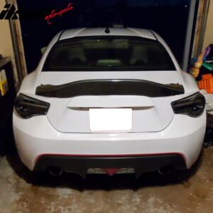 Fits 13-20 Scion FRS GT86 Subaru BRZ L Style Trunk Spoiler Carbon Fiber Print - Image 4