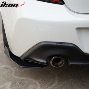 Fits 22-26 Toyota GR86/Subaru BRZ IKON Style Rear Bumper Aprons Matte Black ABS - Image 4